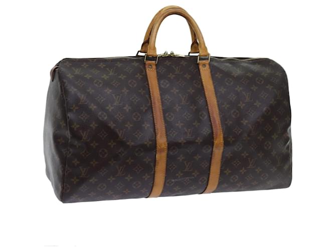 Louis Vuitton Monograma Keepall 55 Boston Bag M41424 LV Auth yk11830 Lona  ref.1342374