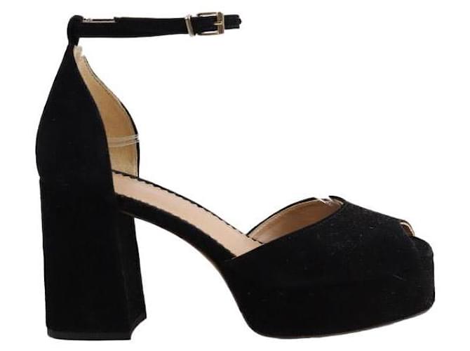 Maje Tacones de cuero Negro  ref.1342527