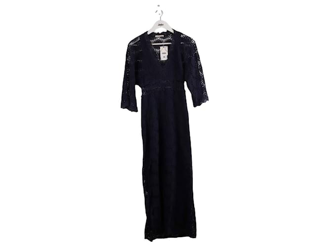 Bash Baumwollkleid Blau Baumwolle  ref.1342540