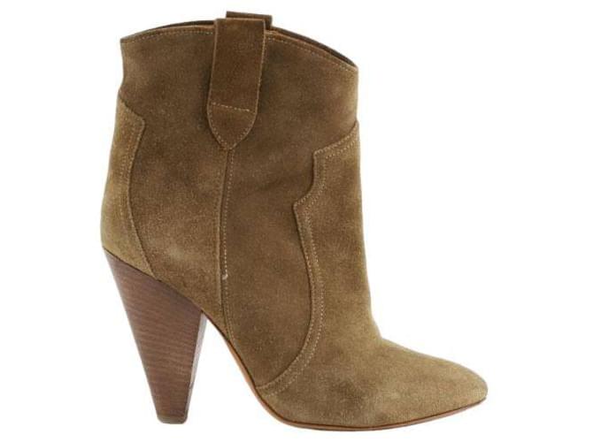 Isabel Marant Etoile Lederstiefel Braun  ref.1342542