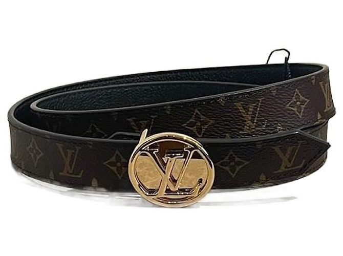 LOUIS VUITTON Cintos T.cm 85 Couro Marrom