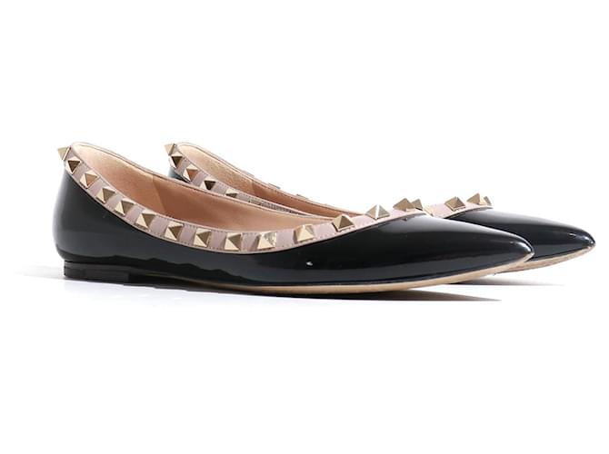 VALENTINO GARAVANI Ballerines T.UE 35 Cuir Noir  ref.1342590