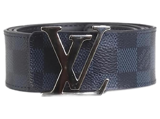 Louis Vuitton Ceinture réversible noire LV Initiales Toile  ref.1343011