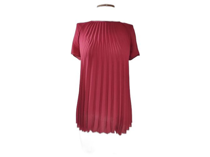 Top plisado rosa oscuro Cos