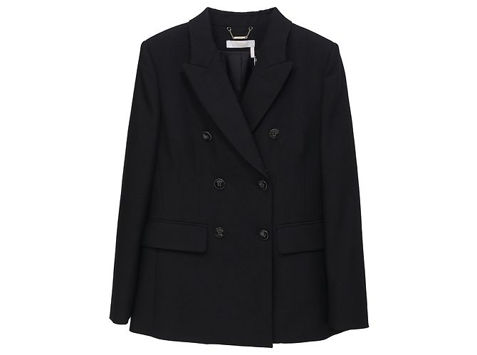 Chloé gefütterter Blazer aus schwarzer Wolle