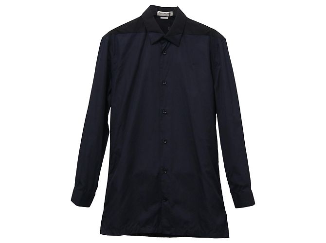 Camisa Balenciaga em Algodão Azul Marinho