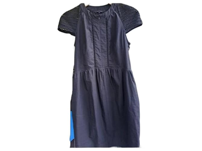Tara Jarmon Summer dress Black Cotton  ref.1343913