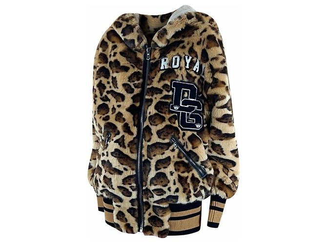 Chanel Royal upperr Faux Fur Jacket Beige Brown