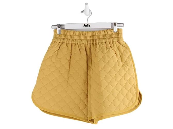 Fendi Shorts de seda Amarelo  ref.1343983