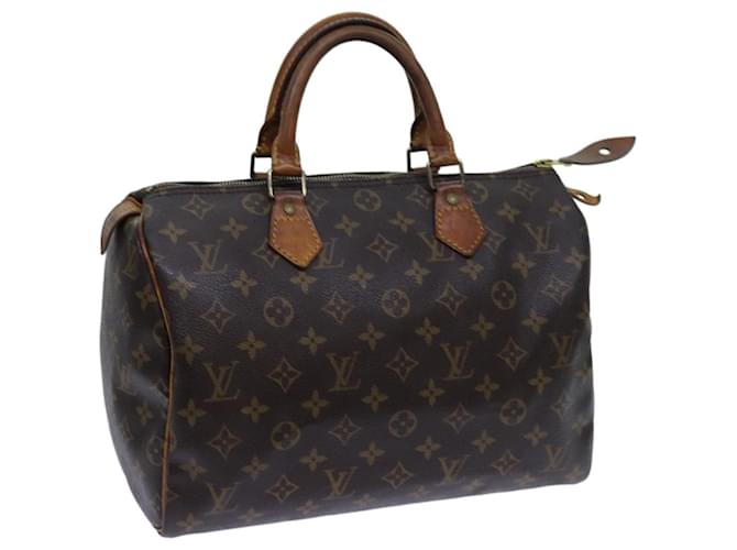Louis Vuitton Monogram Speedy 30 Hand Bag M41526 LV Auth 71379 Cloth  ref.1344023
