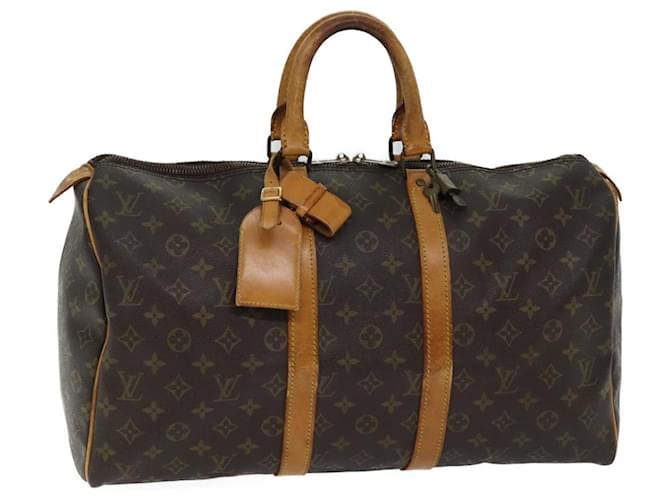 Louis Vuitton Monogram Keepall 45 Borsa Boston M41428 LV Aut 70983 Monogramma Tela  ref.1344039