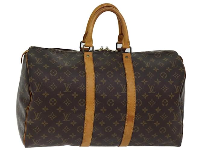 Louis Vuitton Monogram Keepall 45 Boston Bag M41428 LV Auth 70982 Cloth  ref.1344066