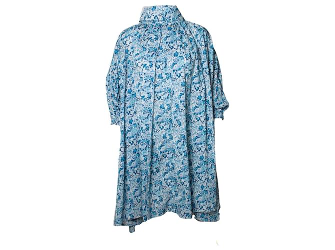 Autre Marque Nackiye, Robe bleue imprimée fleurie Coton  ref.1344117