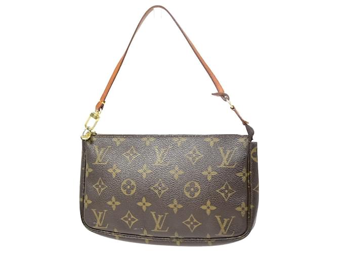 Accesorios de Louis Vuitton Pochette Castaño Lienzo  ref.1344124