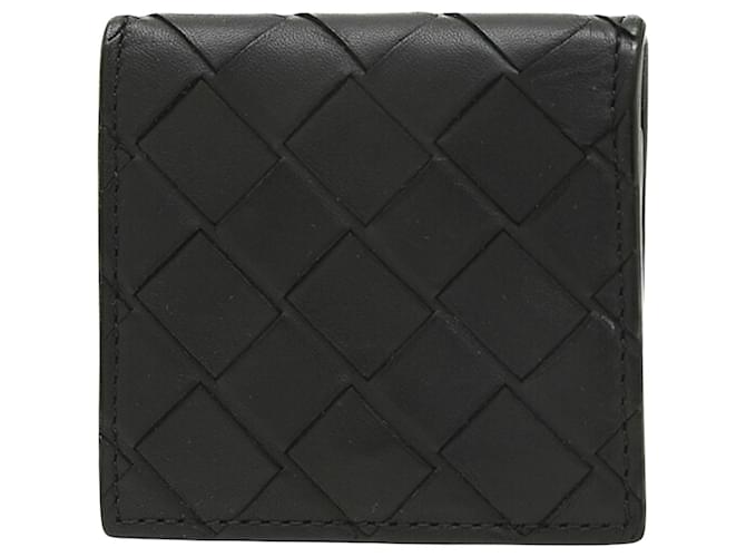 Bottega Veneta Zipped coin purse Black Leather  ref.1344250