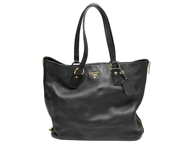 Prada Saffiano Nero Pelle  ref.1344321