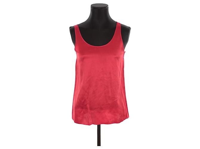 Dior Blusa de seda Vermelho  ref.1344367