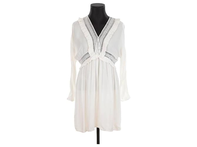 Maje vestido branco Viscose  ref.1344368