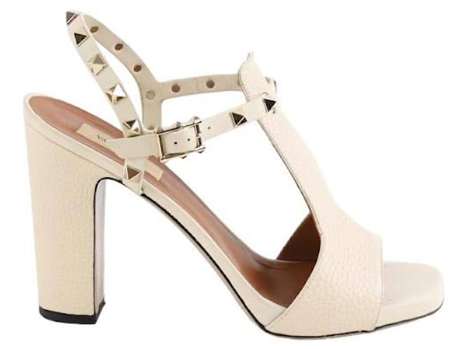 Valentino Lederabsätze Beige  ref.1344369