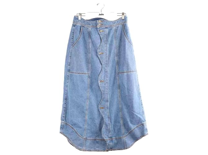 Farm Rio cotton skirt Blue  ref.1344383