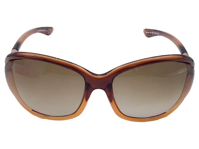 Autre Marque Tom Ford – Braune, weiche, eckige Sonnenbrille „Jennifer“ Kunststoff  ref.1344477