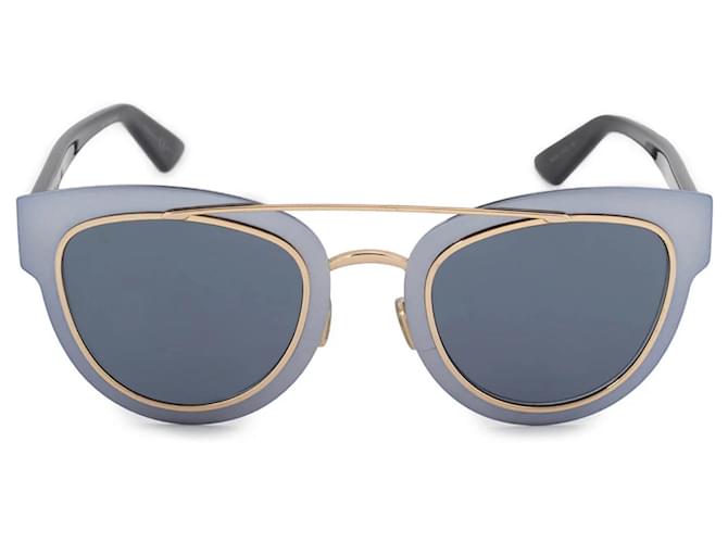 Autre Marque Christian Dior Lunettes de soleil œil de chat multicolores bleues en métal  ref.1344487