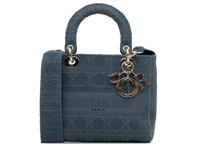 DIOR Sacs à mainTissu Toile Bleu  ref.1344490