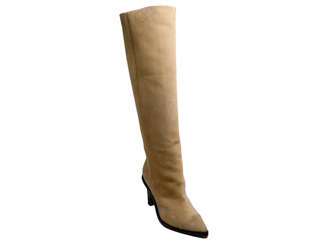 Autre Marque Iro Beige Suede Drova Boots  ref.1344518