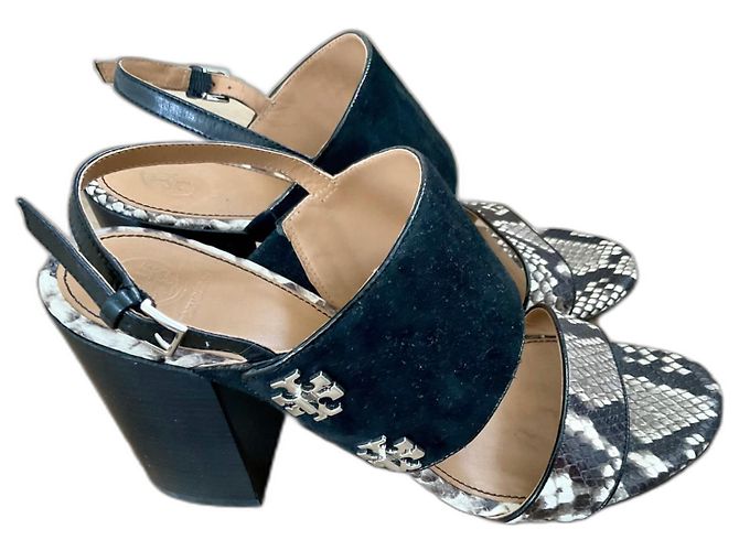 Sandali Tory Burch in pelle nera Nero