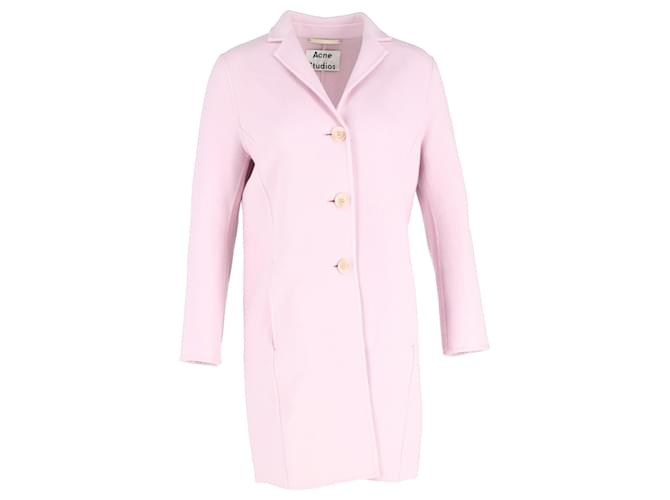 Abrigo largo Acne Studios de lana rosa  ref.1344825