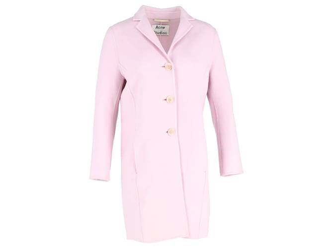 Acne Studios Long Coat in Pink Wool  ref.1344825