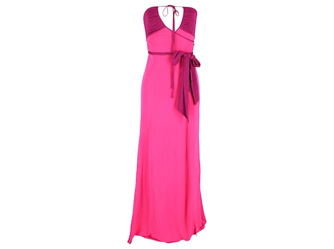 Vestido sem alças Diane Von Furstenberg em seda rosa  ref.1344828