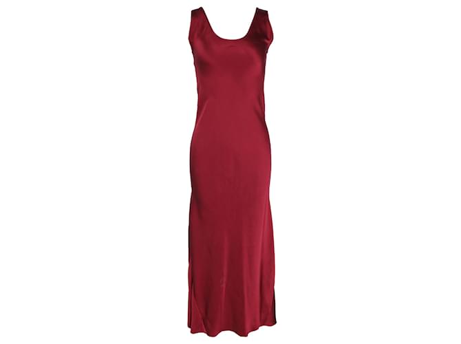 Nili Lotan Sleeveless Long Dress in Red Silk   ref.1344835