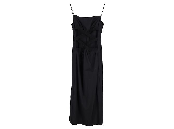Autre Marque Christopher Esber Cutout Maxikleid aus schwarzer Wolle