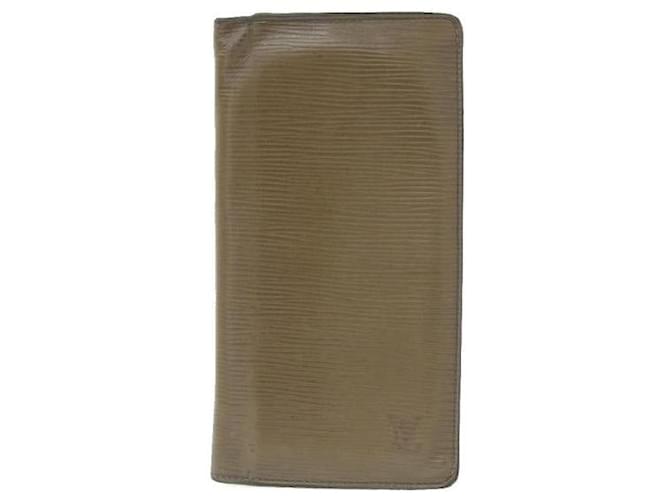 Louis Vuitton Carteira longa Portefeuille Brazza em bom estado Marrom Couro  ref.1344870