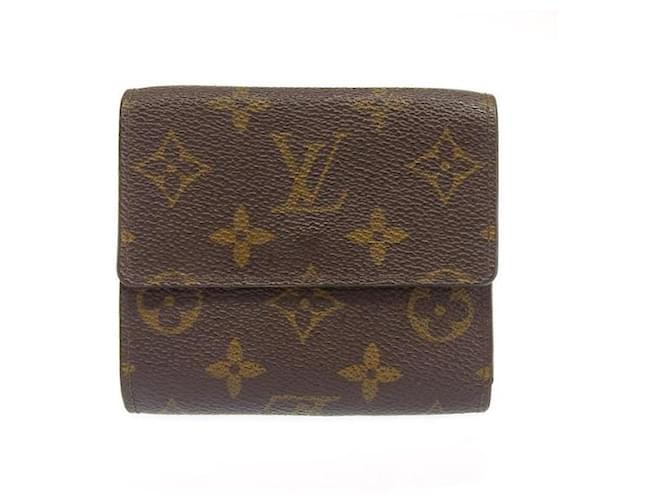 Louis Vuitton Monogram Porte Monnaie Billet Carte Cartera de crédito Cartera corta de lona M61652 en buen estado Lienzo  ref.1344877
