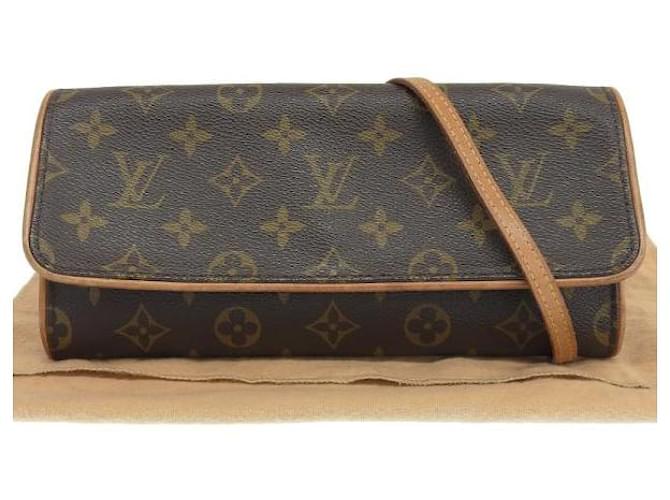 Louis Vuitton Pochette Twin GM en buen estado Castaño Lienzo  ref.1344915