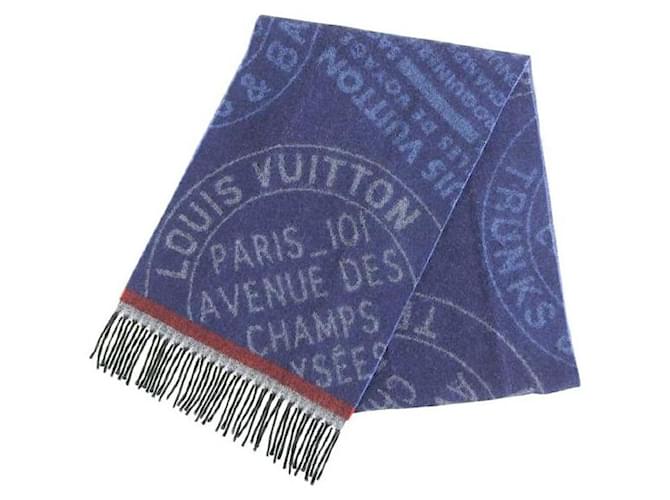 Louis Vuitton Cachecol Trunks Selos Lenço de Lona M78528 Em uma boa condição  ref.1344930