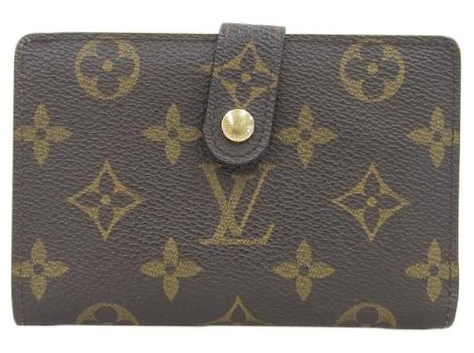 Louis Vuitton Porte Monnaie Viennois Bifold Wallet in Very Good Condition Brown Cloth  ref.1344935