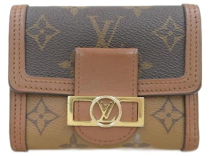 Louis Vuitton Portefeuille Dauphine Compact Wallet Canvas Short Wallet M68725 en bon état Toile  ref.1344941