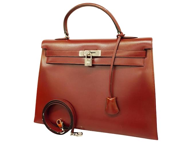 Hermès Kelly 35 Brown Pony-style calfskin  ref.1345086