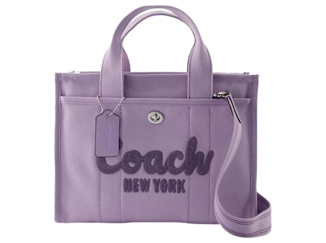 Bolsa Cargo Shopper - Coach - Algodão - Roxo  ref.1345279