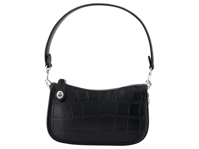 Swinger 20 Crossbody - Coach - Couro - Preto  ref.1345290