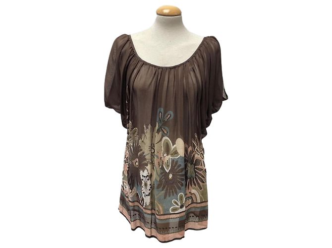 Autre Marque Blusón Multicolor Marrón Brown 