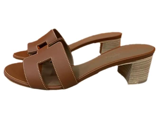 Hermès Hermes Oasis Gold Marron 38 Brown Leather ref.1345322 