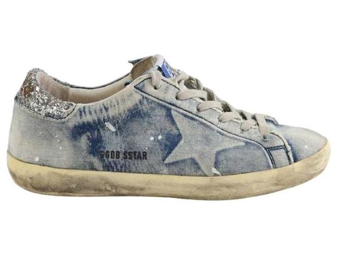 Golden Goose Leather sneakers Blue  ref.1345473
