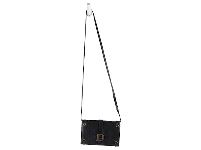 Dior Leather Clutch Bag Black  ref.1345484