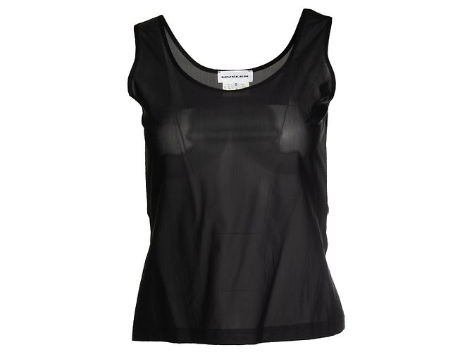 Thierry Mugler Mugler, Top trasparente in nero