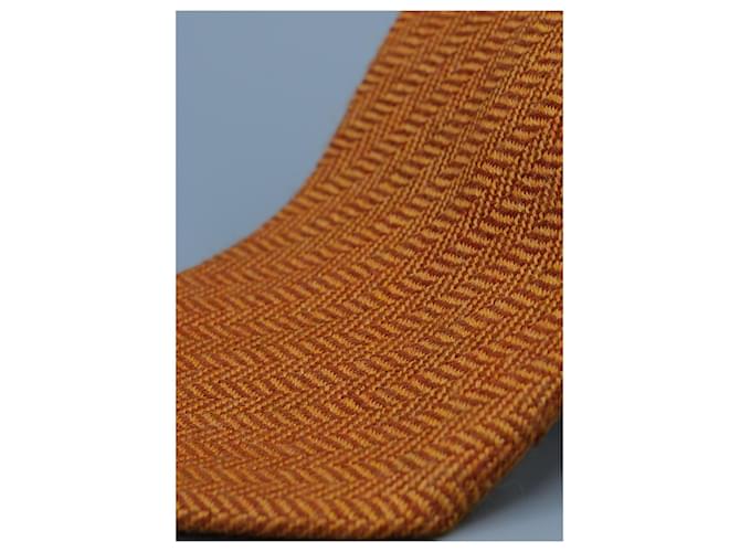 Autre Marque Corbata Naranja de Lana Arancione  ref.1345520