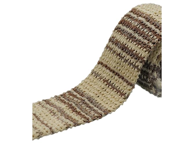 Autre Marque Corbata Beige e Marrone 